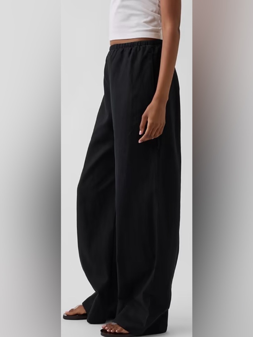 XSMALL.  GAP LINEN DRAWSTRING PANTS - Picture 2 of 9